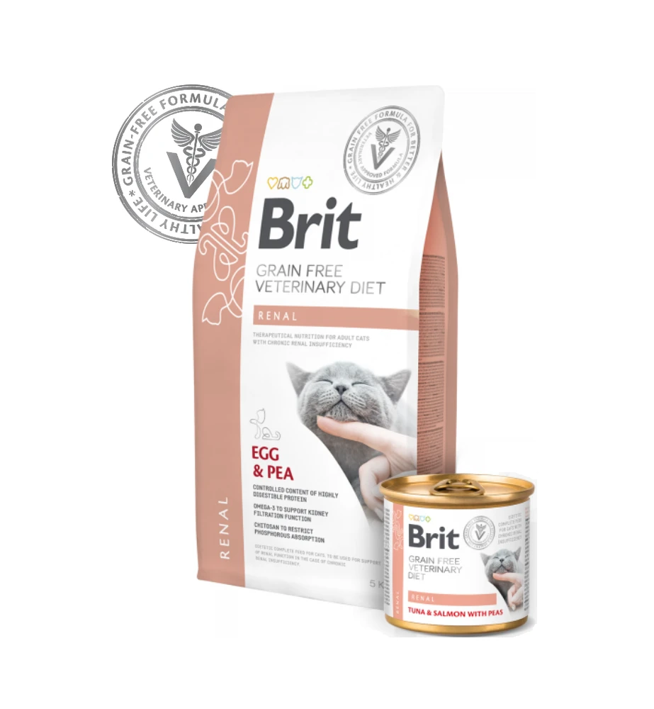Brit Grain Free Veterinary Diet Renal Blik - 6 X 200 Gram 2 Brit Grain Free Veterinary Diet Renal Blik - 6 X 200 Gram - Afbeelding 2
