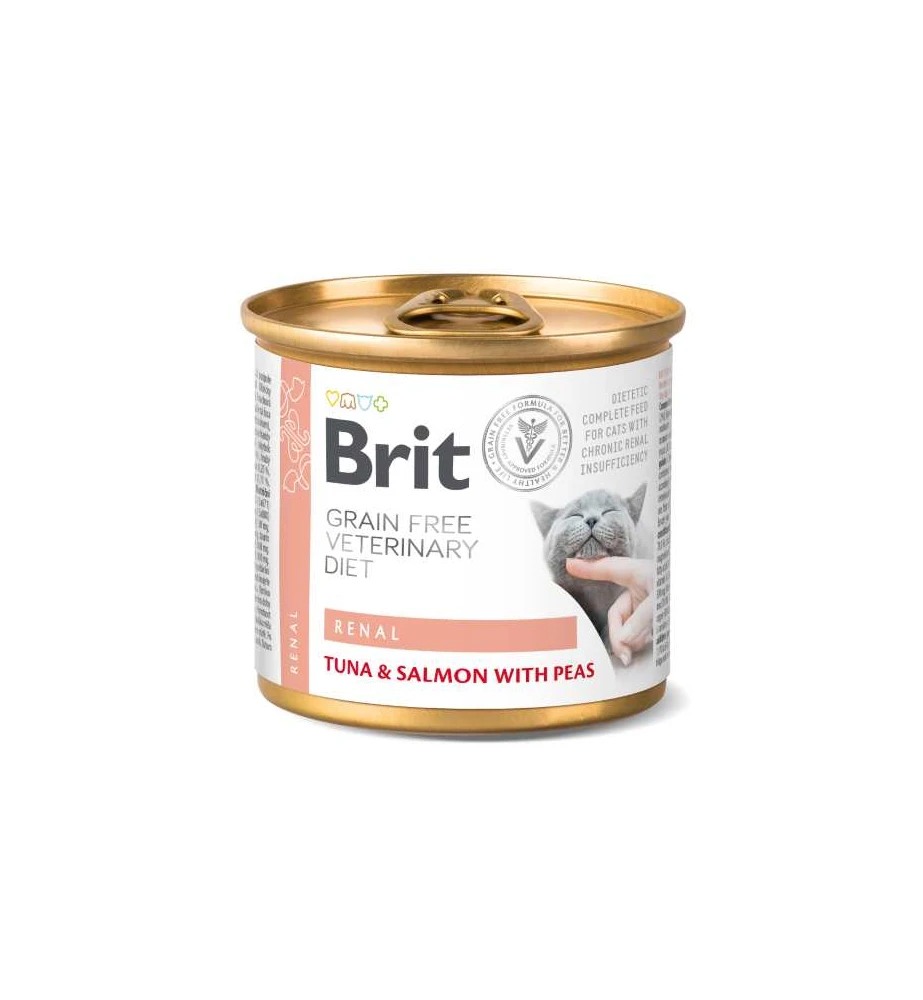 Brit Grain Free Veterinary Diet Renal Blik - 6 X 200 Gram 1 Brit Grain Free Veterinary Diet Renal Blik - 6 X 200 Gram