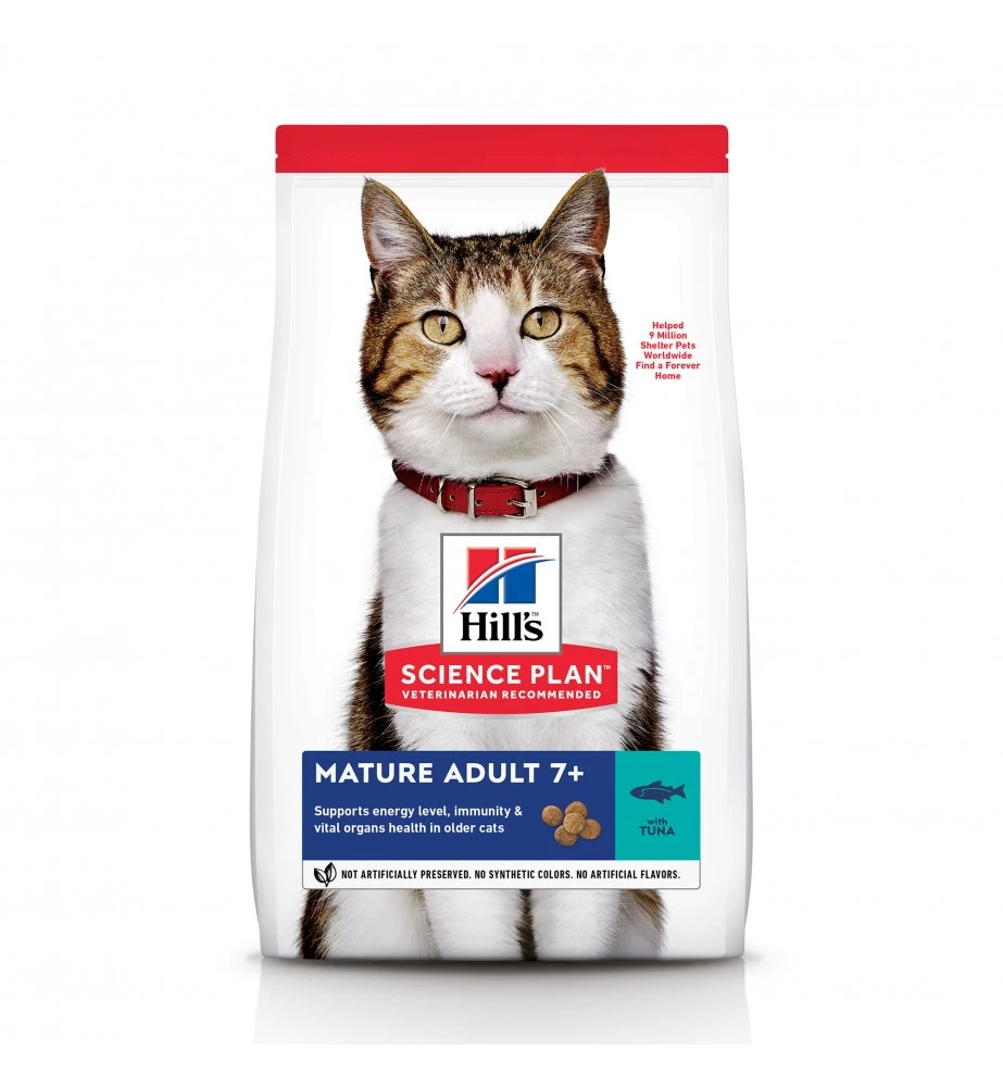 Hill's Science Plan Mature Adult 7+ Met Tonijn 1 Hill's Science Plan Mature Adult 7+ Met Tonijn