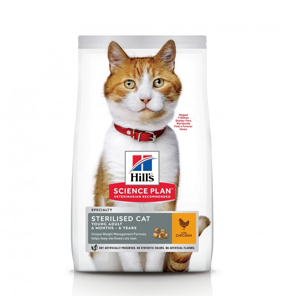 Hill's Science Plan Young Adult Sterilised Met Kip 1 Hill's Science Plan Young Adult Sterilised Met Kip